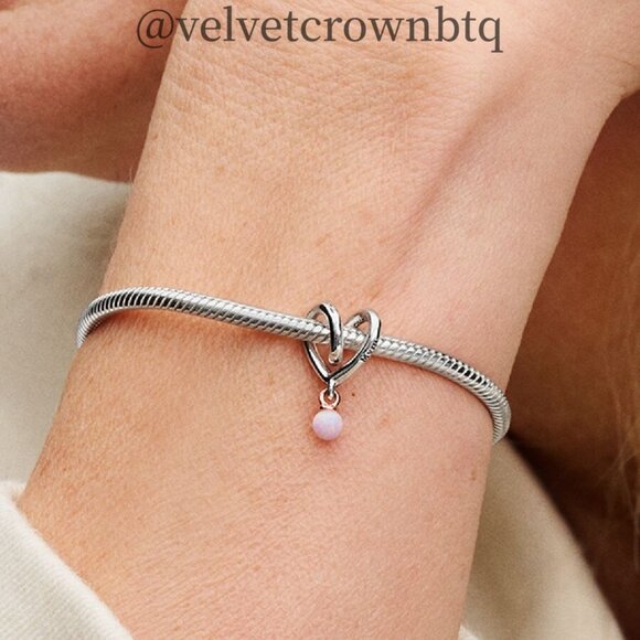 Pandora Two-tone Wrapped Heart Charm|Pendant|Two-tone - Picture 2 of 2